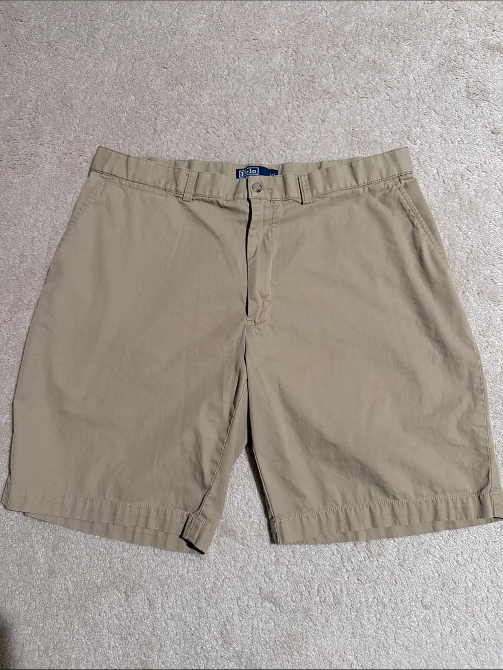 Polo by Ralph Lauren Men’s Tan Flat Front Cotton Shorts